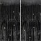 2-Pack Black Foil Fringe Tinsel Curtains Party Backdrop Decorations